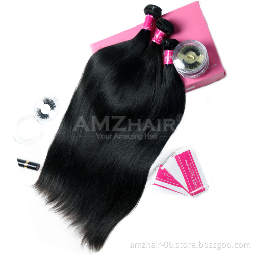 Natural Human Hair Weave 3 4 Bundle Unprocessed Raw Brazilian Virgin Cuticle Aligned Human Hair Extension Bundle Vendor In China